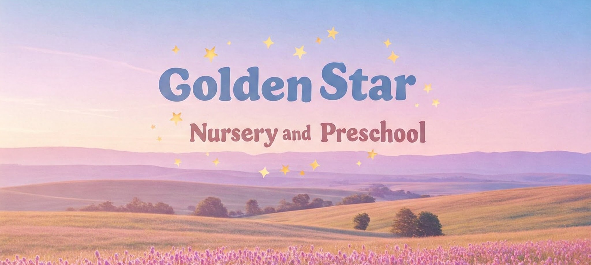 Golden Star Kids Nursery & Preschool welcome banner